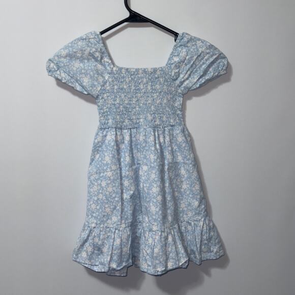 Freestyle Revolution Girls Blue Floral Smocked Dress - Size 6 - Picture 2 of 6